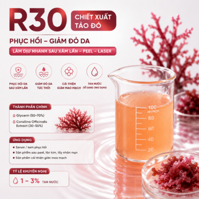 R30 chiết xuất tảo đỏ phục hồi giảm đỏ da